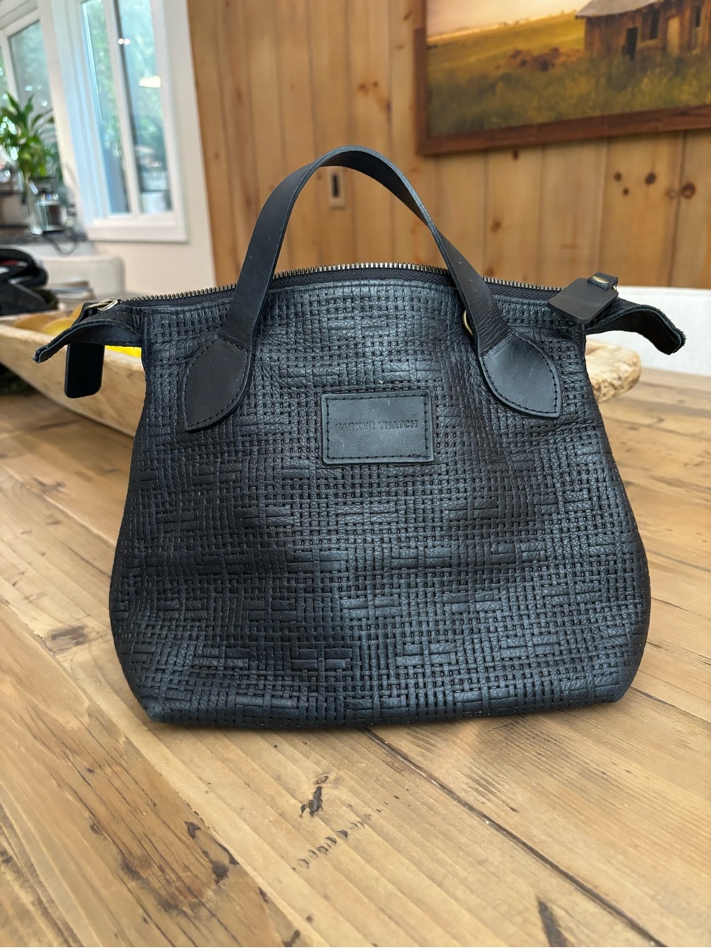 Parker Thatch Black Basketweave Small Charlie - Picture 4 of 5